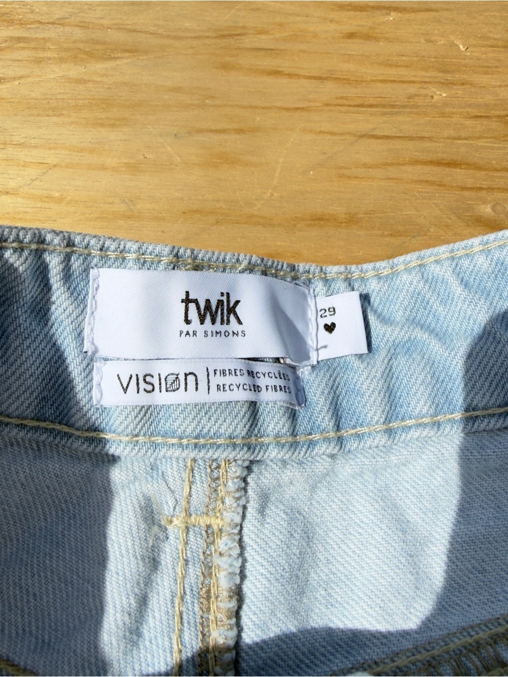 Simons Light Blue High-Rise Denim Shorts - Picture 2 of 4